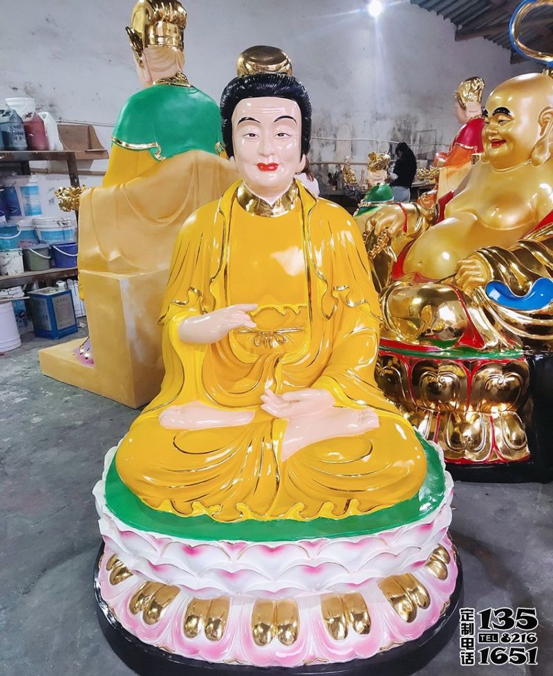 寺廟景區(qū)玻璃鋼樹脂彩繪蠶神娘娘雕塑 寺廟景區(qū)玻璃鋼樹脂彩繪蠶神娘娘雕塑