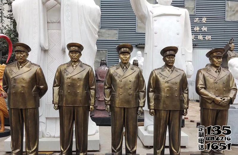 景區(qū)玻璃鋼仿銅世界偉人十大元帥雕塑 景區(qū)玻璃鋼仿銅世界偉人十大元帥雕塑