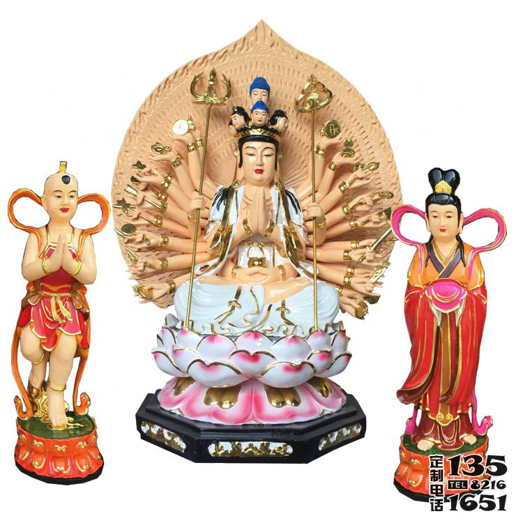 玻璃鋼彩繪景區寺廟供奉菩薩觀音雕塑 玻璃鋼彩繪景區寺廟供奉菩薩觀音雕塑