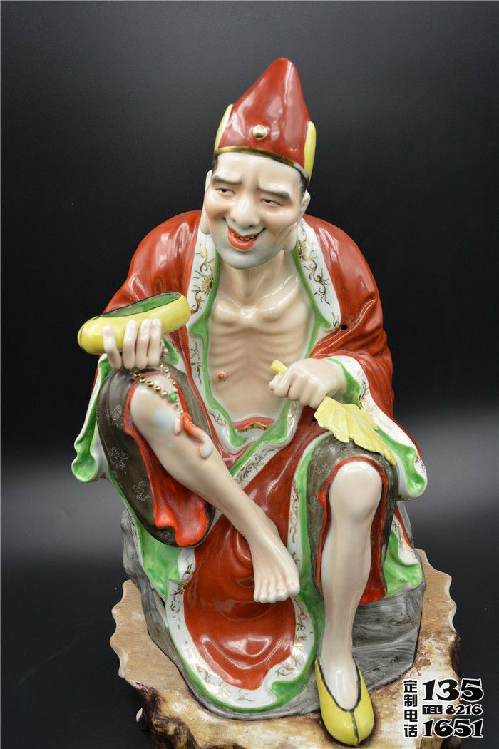 玻璃鋼彩繪寺廟佛像濟(jì)公雕塑 玻璃鋼彩繪寺廟佛像濟(jì)公雕塑