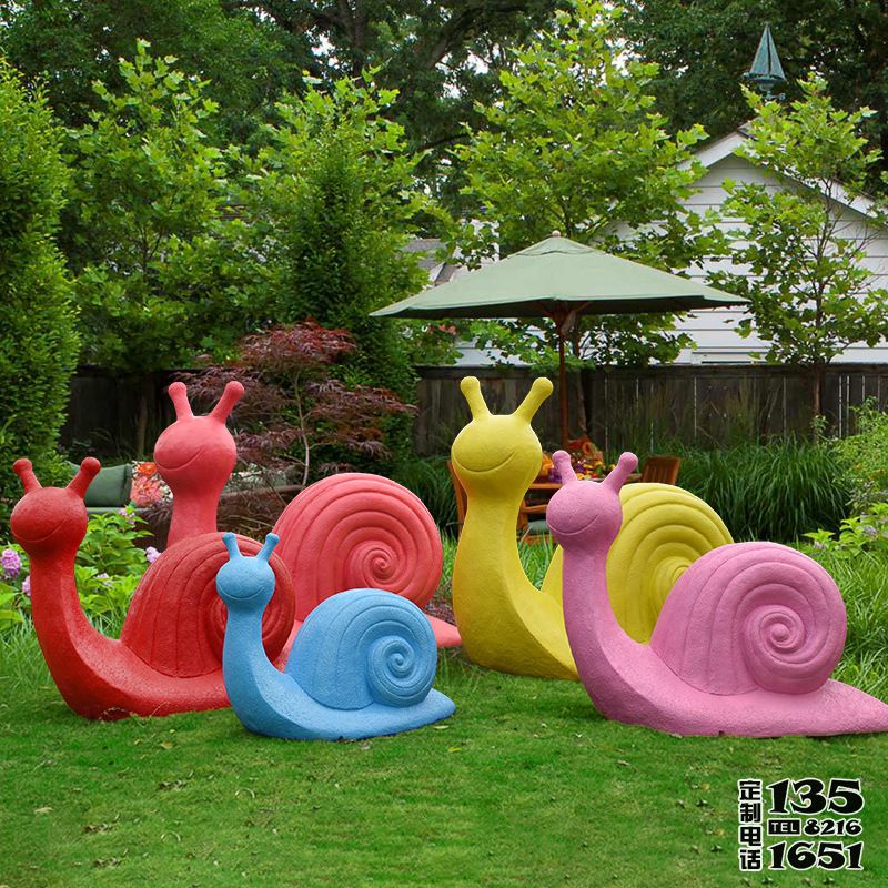 戶外草坪彩繪玻璃鋼卡通蝸牛雕塑 戶外草坪彩繪玻璃鋼卡通蝸牛雕塑